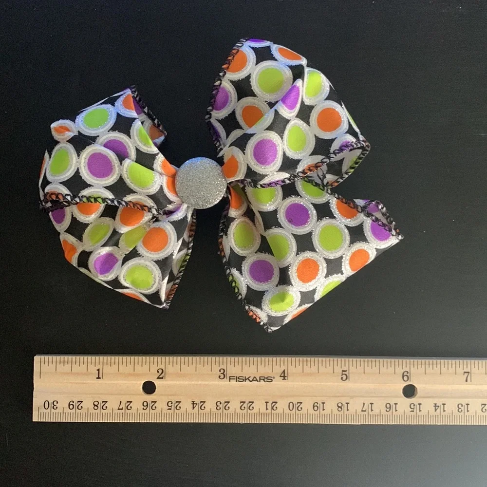 Halloween hair bows on alligator clip. Set of 2 bows.